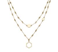 Olivia Burton Women's Honeycomb Classic Light Gold Tone Double Layered Necklace