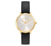 Olivia Burton Watches Ladies' Black Leather Signature Watch Silver