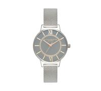Olivia Burton Wonderland Grey Dial Mesh Watch - Rose Gold & Silver - OB16WD86