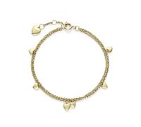 Olivia Burton Women's Mini Heart Light Gold IP Double Layered Bracelet