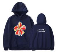 Olivia Dean Merch Flower Hooded Drawstring Pocket Sweatshirt Men/women Concert Fashion Pullover (4,L)