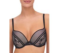 Passionata Womens Olivia Extra Push-Up Bra - Lipstick Pink - Black Nylon - Size 32DD