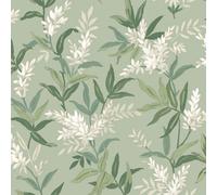 Olivia Floral Wallpaper Sage Green Belgravia 5907