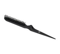 Olivia Garden Expert Style Up Boar & Synthetic Bristles Hairbrush - Matt Black - For Creative Updos, Teasing & Volume, Enhances Shine & Reduces Breakage