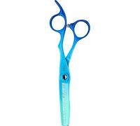 "Olivia-Garden Hairdressing-scissors PowerCutEuropean version with 28 teethModelling scissors 6.0"" RH rainbow blue"