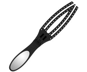 Olivia Garden On The Go™ Detangle & Style - Full Size Folding Brush - Compact, with Mirror & Ionic Nylon Bristles