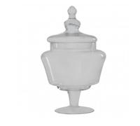Olivia Glass Candy Jar Storage Gummies Cookies 3.1L Clear Container Footed Base