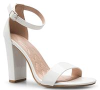 OLIVIA K Women's Ankle Strap Kitten Heel ? Adorable Low Block Metal Heel black Size: 5.5 UK