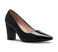 Olivia K Women's Classic Pointed-Toe Elegant Pumps Low Block Heel - Adorable, Comfortable black Size: 6.5 UK