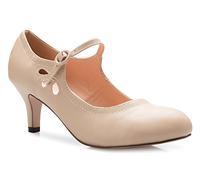 Olivia K womens Mary Jane,pumps, Nude Pu, 8.5 B(M) US