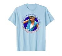 Olivia Newton-John Let's Get Physical Circle Photo T-Shirt, Men, Baby Blue, XX-Large