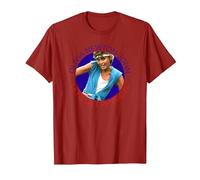 Olivia Newton-John Let's Get Physical Circle Photo T-Shirt, Men, Cranberry Red, Large
