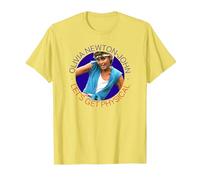 Olivia Newton-John Let's Get Physical Circle Photo T-Shirt, Men, Lemon Yellow, Medium