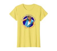 Olivia Newton-John Let's Get Physical Circle Photo T-Shirt, Women, Lemon Yellow, Medium