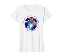 Olivia Newton-John Let's Get Physical Circle Photo T-Shirt, Women, White, Small