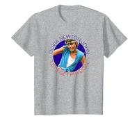 Olivia Newton-John Let's Get Physical Circle Photo T-Shirt, Youth, Heather Grey, Large