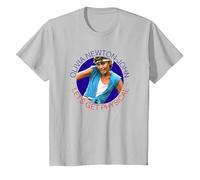 Olivia Newton-John Let's Get Physical Circle Photo T-Shirt, Youth, Silver Grey, Medium