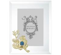 Olivia Riegel Gold Botanica 5 x 7 Frame with Capri Blue Stones - BL0215
