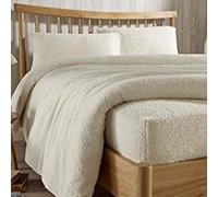 Olivia Rocco 2 Pack Teddy Fleece Pillow Cases Thermal Warm & Cozy Pair of Soft Fluffy Plain Fleece Pillowcases, Pillowcases Cream