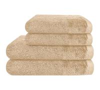 Olivia Rocco 4 Piece Regal Towel Bale Set with 2 Large Bath & 2 Hand Towels Ultra Soft Quick Drying Highly Absorbent 100% Cotton Bathroom Sets, Natural