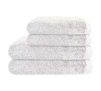 Olivia Rocco 4 Piece Regal Towel Bale Set with 2 Large Bath & 2 Hand Towels Ultra Soft Quick Drying Highly Absorbent 100% Cotton Bathroom Sets, White