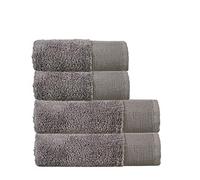 Olivia Rocco Bamboo Towel Bale Set Towels Super Soft Highly Absorbent Hand Bath Towel Quick Dry Towels Bath Sheets For Bathroom Home Hotel, 2 Bath and 2 Hand Towels Grey