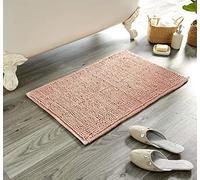Olivia Rocco Bath Mat Plain Super Soft Deep Pile Heavy Weight Micro Bobble Bathmat Bathroom Shower Mat, 50 x 80 cm, Pink