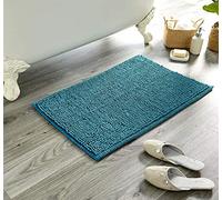 Olivia Rocco Bath Mat Plain Super Soft Deep Pile Heavy Weight Micro Bobble Bathmat Bathroom Shower Mat, 50 x 80 cm, Teal