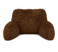 Olivia Rocco Bedrest Cuddle Snuggle Cushion Reading Pillow with Arms, Back Support Cushion for Sitting Up in Bed, TV Watching, Gaming & Relaxing- Snuggle Chocolate