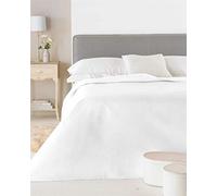 Olivia Rocco Bedspread Luxury Sophia Micromink Double King Size Throw Comforter 200 x 200cm White