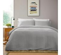 Olivia Rocco Belgravia Duvet Cover Set with Pillowcases Soft Easy Care Modern Bedding Quilt Bed Linen sets, Grey Double