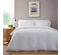 Olivia Rocco Belgravia Duvet Cover Set with Pillowcases Soft Easy Care Modern Bedding Quilt Bed Linen sets, White King