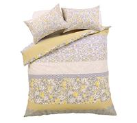 Olivia Rocco Chelsea King Duvet Cover Set Ultra Soft Easy Care Quilt Reversible Bedding Sets With 2 Pillow Case Premium Quality Polyester Cotton Ochre