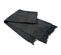 Olivia Rocco Chenille Throw Blanket with Tassels for Couch Sofa Chair Bed Home Decoration Soft Warm Cosy Knit Blanket Gift, Charcoal 130 x 170 cm