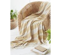 Olivia Rocco Diamond Throw P.E.T Decorative Super Soft Throws Blankets For Sofas Chair BedsGreen Eco Friendly Textiles For The Home, 200 x 240 cm Ochre