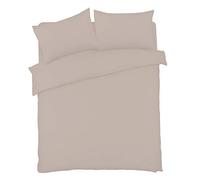 Olivia Rocco Duvet Cover Set Easy Care Plain Dyed Quilt Cover Sets, King Natural