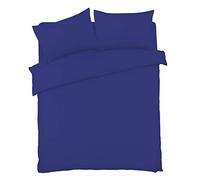 Olivia Rocco Duvet Cover Set Easy Care Plain Dyed Quilt Cover Sets, King Royal Blue