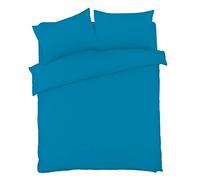 Olivia Rocco Duvet Cover Set Easy Care Plain Dyed Quilt Cover Sets, Single Teal