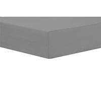 Olivia Rocco Easy Care Fitted Sheet Poly Cotton Bed Sheets, Double Grey