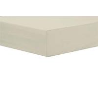 Olivia Rocco Easy Care Fitted Sheet Poly Cotton Bed Sheets, King Cream