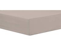 Olivia Rocco Easy Care Fitted Sheet Poly Cotton Bed Sheets, Single Natural