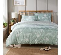Olivia Rocco Easy Care Printed Duvet Cover Set 100% Polyester Breathable Stylish Comforter Reversible Quilted Bedding Bed Sets With Pillowcases MEADOW DUVET SET, SAGE GREEN KING