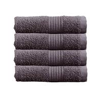 Olivia Rocco Egyptian Cotton Towels Home Bathroom Towel Set Bale Fade Resistant 500gsm Home Collection Bales Bath Sets, 4 Washcloths Charcoal