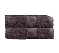 Olivia Rocco Egyptian Cotton Towels Home Bathroom Towel Set Bale Fade Resistant 700gsm Luxe Collection Bales Bath Sets, 2 Hand Towels Charcoal