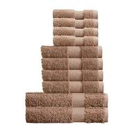 Olivia Rocco Egyptian Cotton Towels Home Bathroom Towel Set Bale Fade Resistant 700gsm Luxe Collection Bales Bath Sets, 2 Bath, 4 Hand and 4 Washcloths Mink