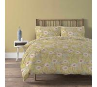 Olivia Rocco Elinor Duvet Cover Set Easy Care Quilt Bedding Sets with Pillow Cases Cotton Rich Super Soft Printed Floral Bed linen, Elinor Ochre King