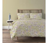 Olivia Rocco Elinor Duvet Cover Set Easy Care Quilt Bedding Sets with Pillow Cases Cotton Rich Super Soft Printed Floral Bed linen, Elinor Lilac Double