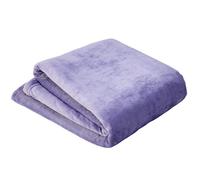 Olivia Rocco Flannel Fleece Throw Blanket Super Soft Warm Fluffy for Bed Sofa Couch Chair Lightweight and Cozy Solid Design, 150 x 200 cm Purple