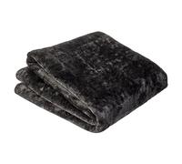 Olivia Rocco Flannel Fleece Throw Blanket Super Soft Warm Fluffy for Bed Sofa Couch Chair Lightweight and Cozy Solid Design, 150 x 200 cm Black