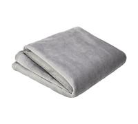 Olivia Rocco Flannel Fleece Throw Blanket Super Soft Warm Fluffy for Bed Sofa Couch Chair Lightweight and Cozy Solid Design, 200 x 240 cm Silver
